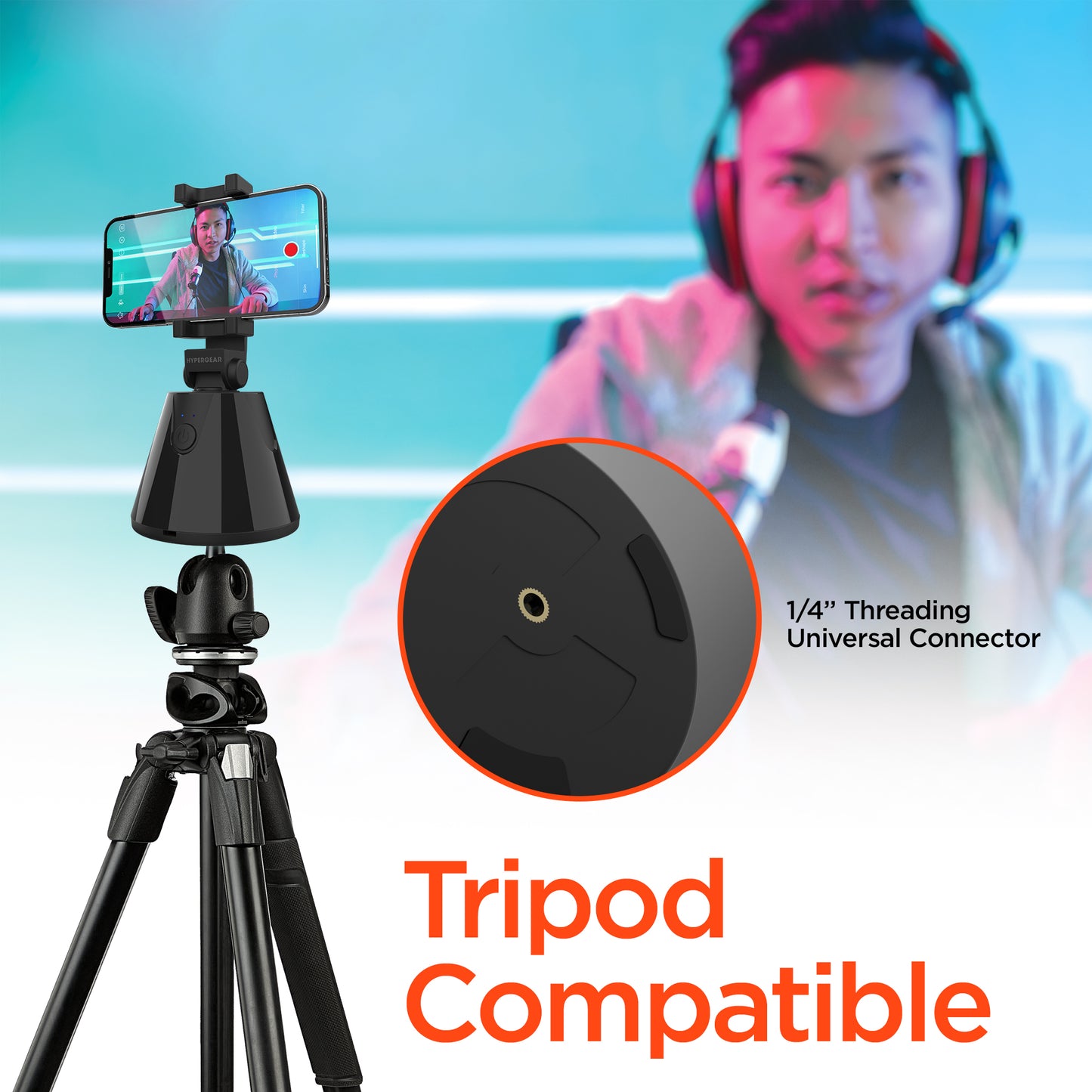 HyperView Automatic Face-Tracking Phone Holder | Black