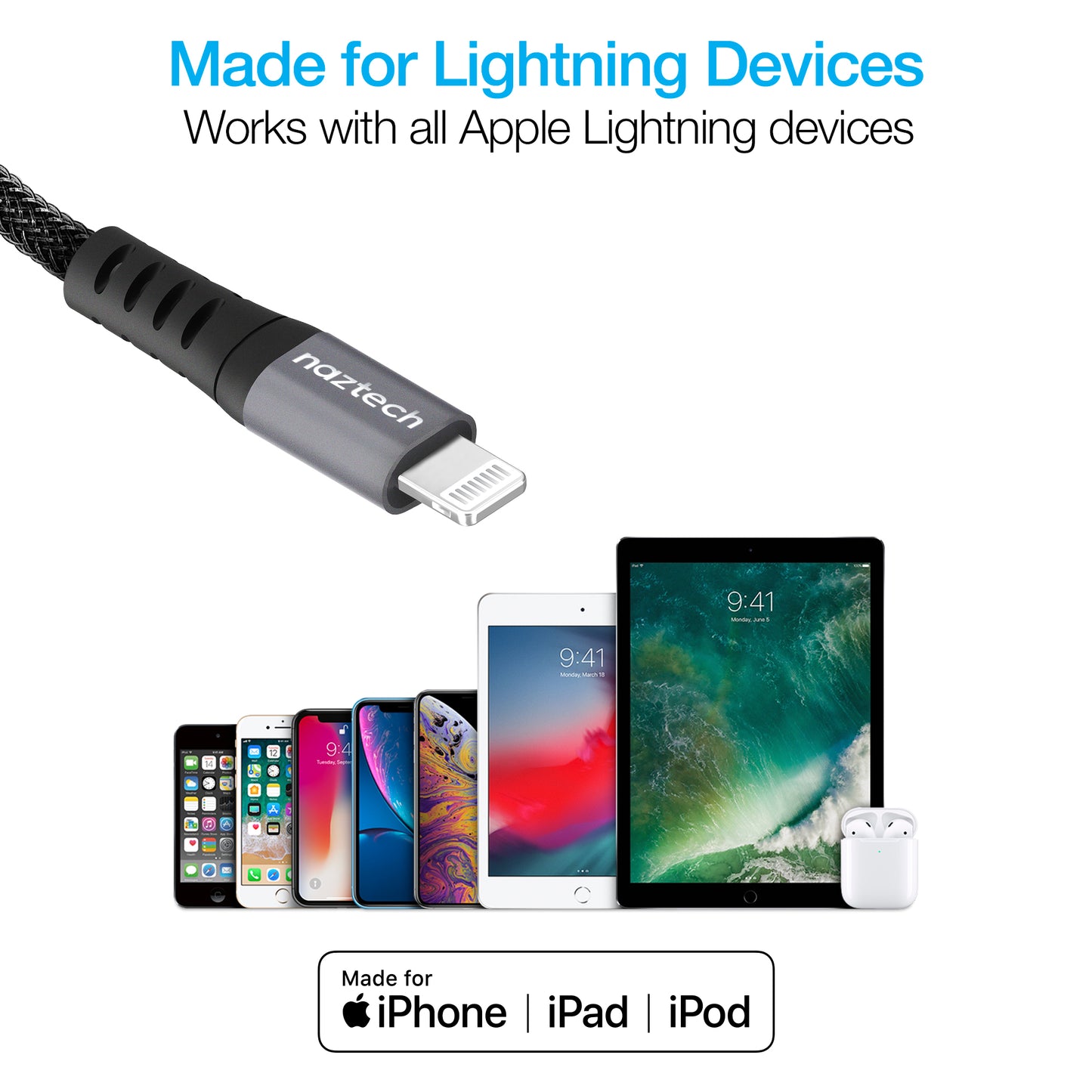 Braided Fast Charge MFi Lightning to USB-C Cable