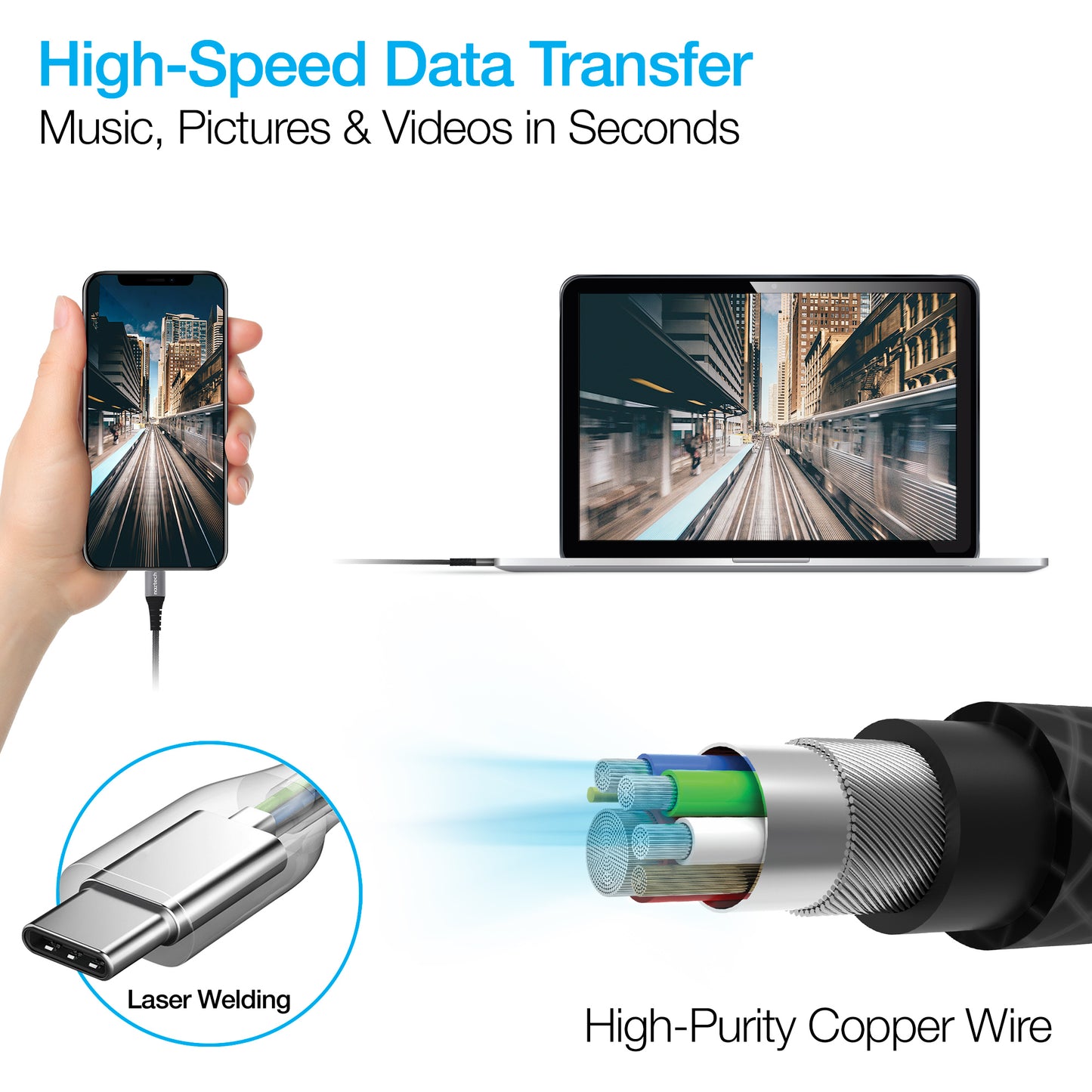 Braided Fast Charge MFi Lightning to USB-C Cable