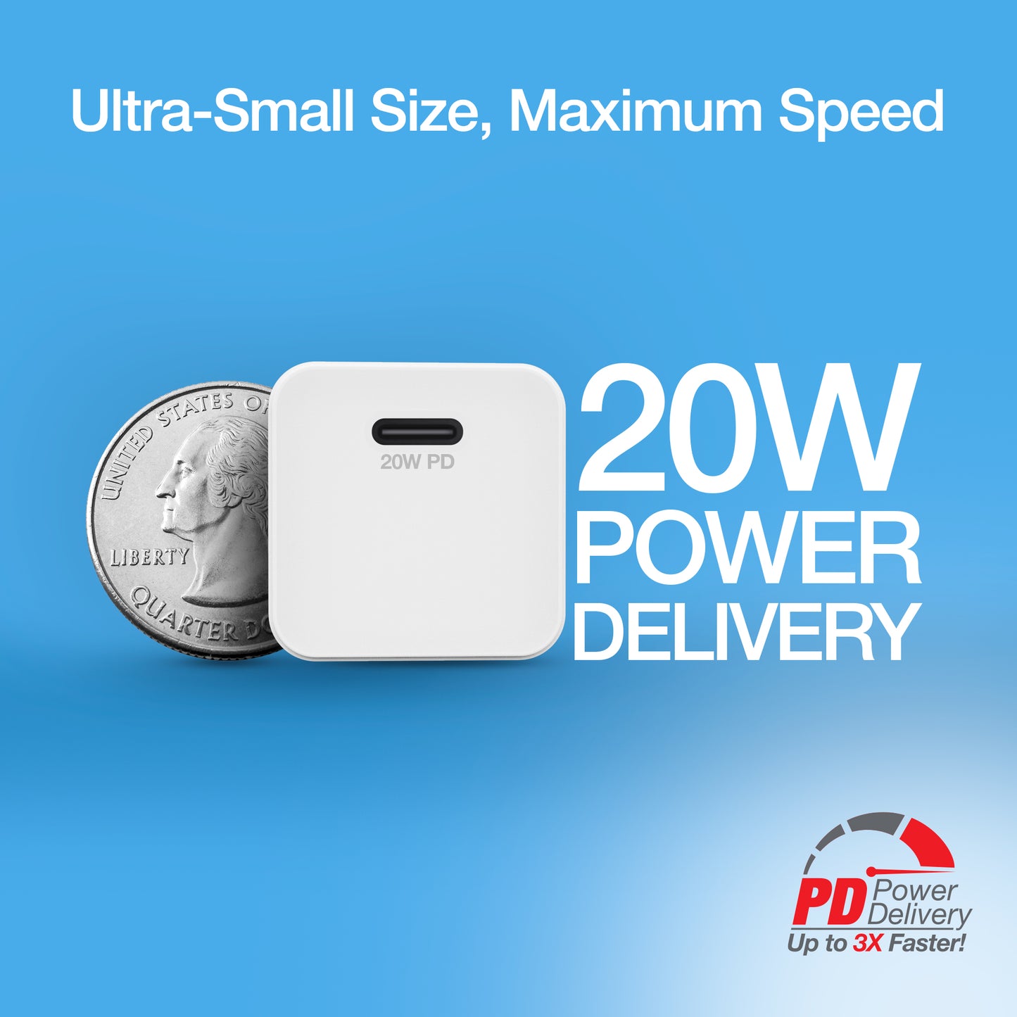 20W USB-C PD mini Fast Wall Charger Brick