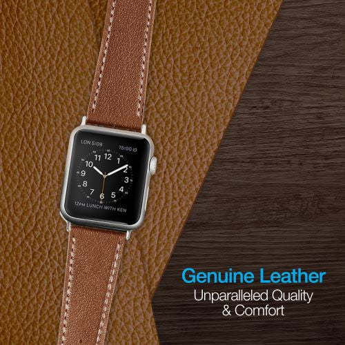 Brown Leather Band for Apple Watch
